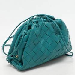 Bottega Veneta Green Intrecciato Leather Mini The Pouch 