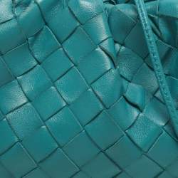 Bottega Veneta Green Intrecciato Leather Mini The Pouch 