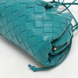 Bottega Veneta Green Intrecciato Leather Mini The Pouch 