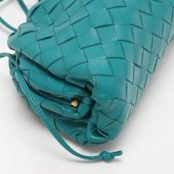 Bottega Veneta Green Intrecciato Leather Mini The Pouch 