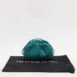Bottega Veneta Green Intrecciato Leather Mini The Pouch 