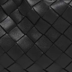 Pre Owned Bottega Veneta Black Intrecciato Leather Mini Jodie Hobo