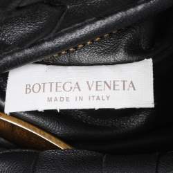 Pre Owned Bottega Veneta Black Intrecciato Leather Mini Jodie Hobo