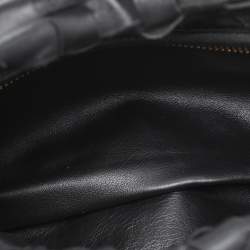 Pre Owned Bottega Veneta Black Intrecciato Leather Mini Jodie Hobo