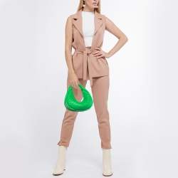 Bottega Veneta Green Intrecciato Leather Mini Padded Jodie Hobo