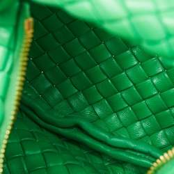Bottega Veneta Green Intrecciato Leather Mini Padded Jodie Hobo