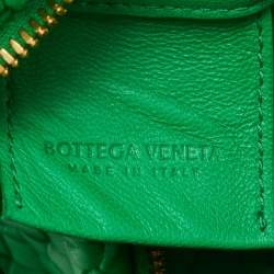 Bottega Veneta Green Intrecciato Leather Mini Padded Jodie Hobo