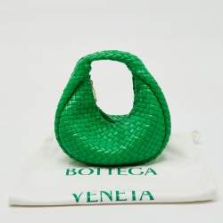 Bottega Veneta Green Intrecciato Leather Mini Padded Jodie Hobo