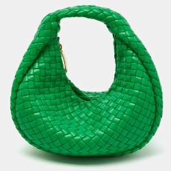 Bottega Veneta Green Intrecciato Leather Mini Padded Jodie Hobo