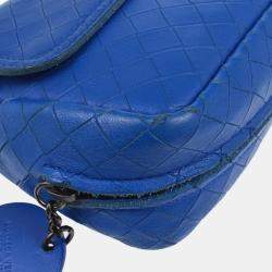 Bottega Veneta Blue Intrecciato Crossbody Bag