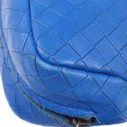 Bottega Veneta Blue Intrecciato Crossbody Bag