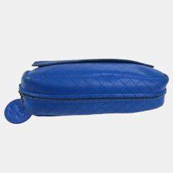 Bottega Veneta Blue Intrecciato Crossbody Bag