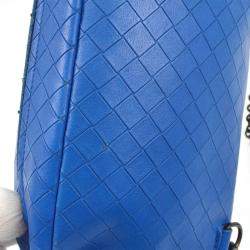 Bottega Veneta Blue Intrecciato Crossbody Bag