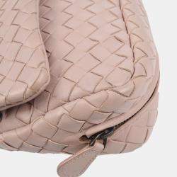 Pre Owned Bottega Veneta Pink Intrecciato Crossbody Bag