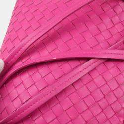 Bottega Veneta Pink Intrecciato Crossbody Bag