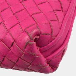 Bottega Veneta Pink Intrecciato Crossbody Bag