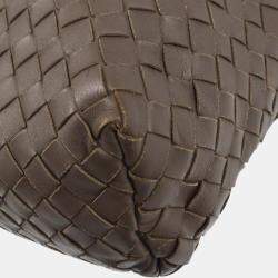 Bottega Veneta Gray Intrecciato Messenger Bag