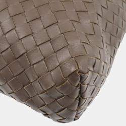 Bottega Veneta Gray Intrecciato Messenger Bag