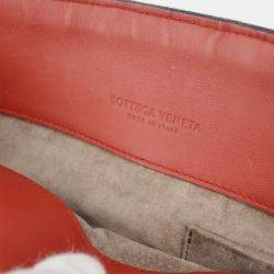 Bottega Veneta Red Black intrecciato Chain Shoulder Bag