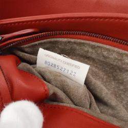 Bottega Veneta Red Black intrecciato Chain Shoulder Bag