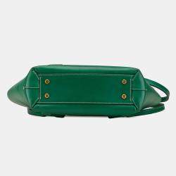 Bottega Veneta Green Small Calfskin Maxi Intrecciato Arco Satchel