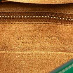 Bottega Veneta Green Small Calfskin Maxi Intrecciato Arco Satchel
