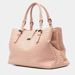 مملوكة مسبقًا Bottega Veneta Pink Medium Nappa Intrecciato Roma Satchel