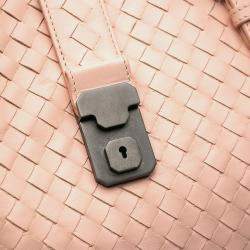 مملوكة مسبقًا Bottega Veneta Pink Medium Nappa Intrecciato Roma Satchel