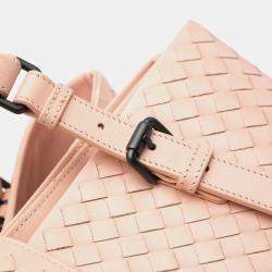 مملوكة مسبقًا Bottega Veneta Pink Medium Nappa Intrecciato Roma Satchel
