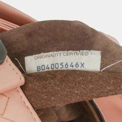 مملوكة مسبقًا Bottega Veneta Pink Medium Nappa Intrecciato Roma Satchel
