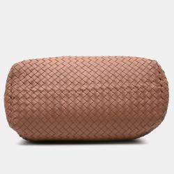 Bottega Veneta Pink Large Nappa Intrecciato Classic Chain Strap Tote