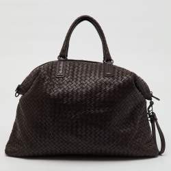Bottega Veneta Dark Brown Intrecciato Leather Maxi Convertible Tote