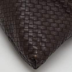Bottega Veneta Dark Brown Intrecciato Leather Maxi Convertible Tote