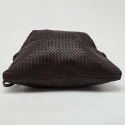 Bottega Veneta Dark Brown Intrecciato Leather Maxi Convertible Tote