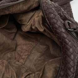 Bottega Veneta Dark Brown Intrecciato Leather Maxi Convertible Tote