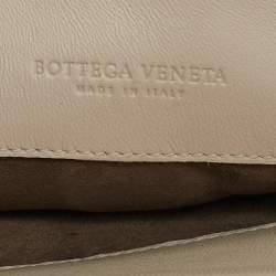 Bottega Veneta Off White Embroidered Intrecciato Leather Olimpia Shoulder Bag