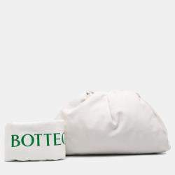 Bottega Veneta White Lambskin The Pouch
