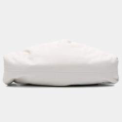 Bottega Veneta White Lambskin The Pouch