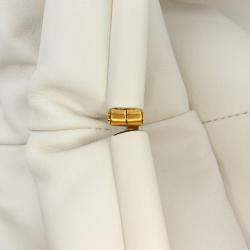 Bottega Veneta White Lambskin The Pouch