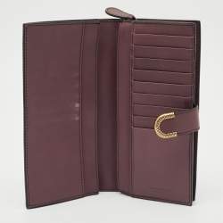 Bottega Veneta Mauve Leather Flap Continental Wallet