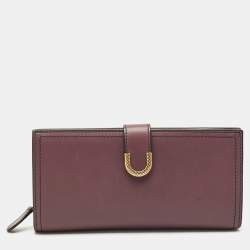 Bottega Veneta Mauve Leather Flap Continental Wallet