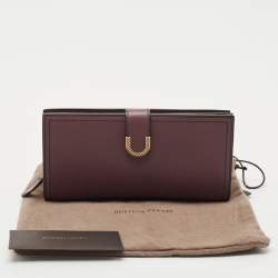 Bottega Veneta Mauve Leather Flap Continental Wallet