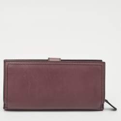 Bottega Veneta Mauve Leather Flap Continental Wallet
