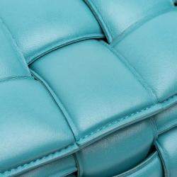Bottega Veneta Blue Nappa Intrecciato Padded Cassette Crossbody
