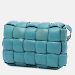 Bottega Veneta Blue Nappa Intrecciato Padded Cassette Crossbody