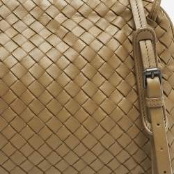 Bottega Veneta Dark Beige Intrecciato Leather Nodini Crossbody Bag