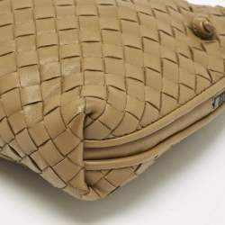 Bottega Veneta Dark Beige Intrecciato Leather Nodini Crossbody Bag