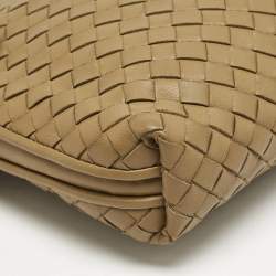 Bottega Veneta Dark Beige Intrecciato Leather Nodini Crossbody Bag