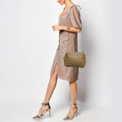 Bottega Veneta Dark Beige Intrecciato Leather Nodini Crossbody Bag