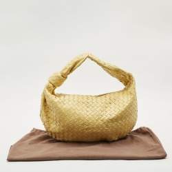 Bottega Veneta Yellow Intrecciato Leather Medium Jodie Hobo